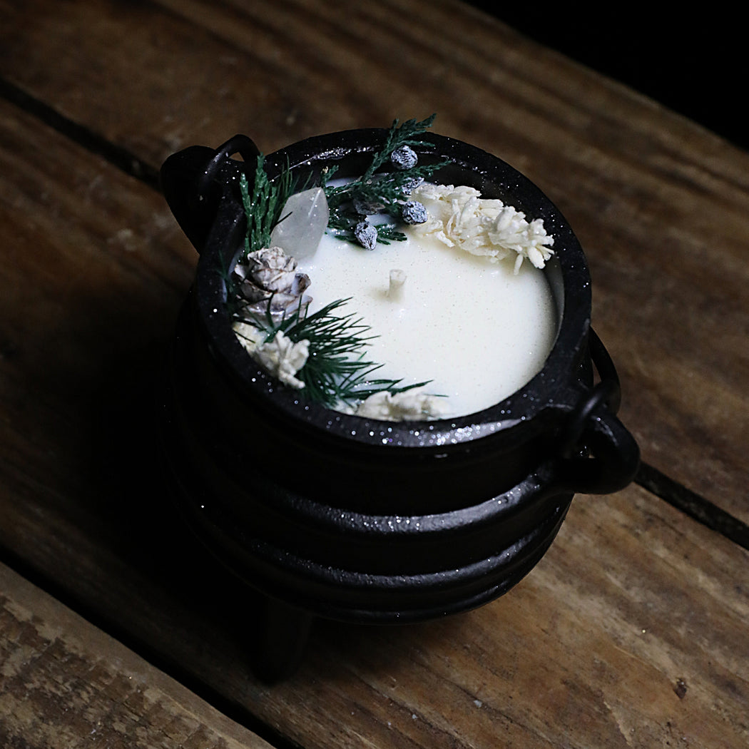 Merry Magick Black Cauldron Candle