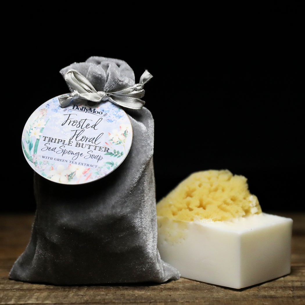 Frosted Floral Sea Sponge Soap