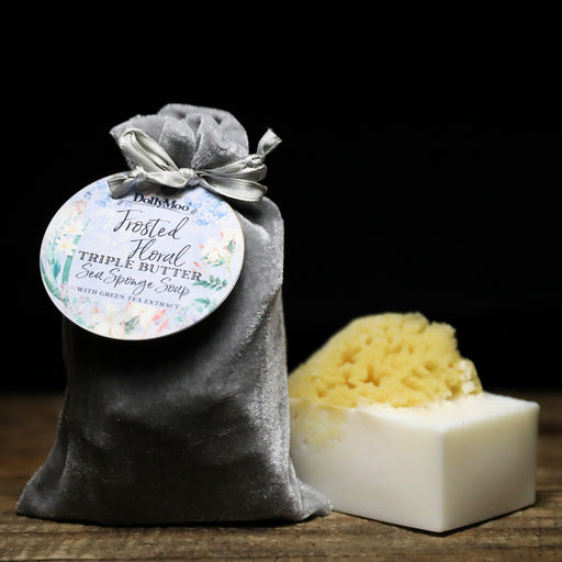 Frosted Floral Sea Sponge Soap