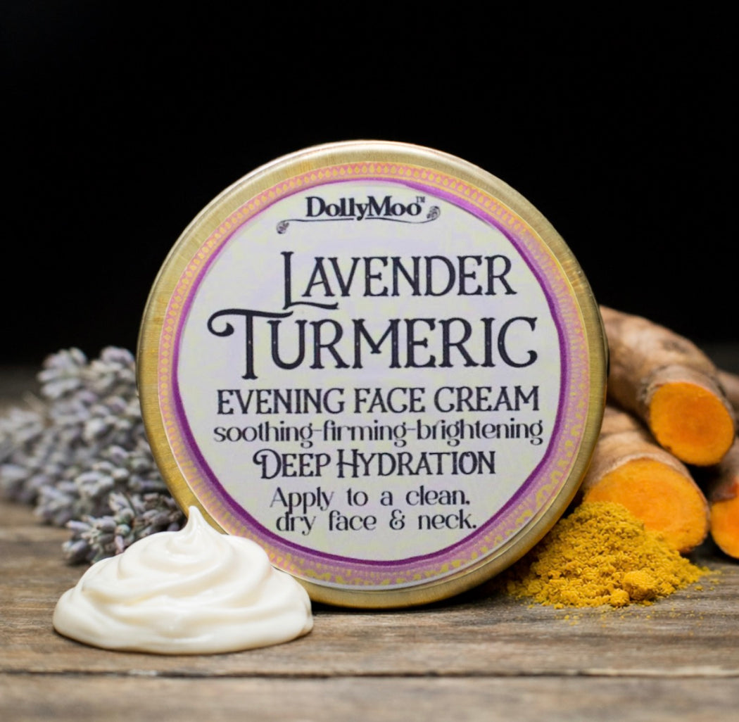 lavender turmeric evening face cream natural skincare