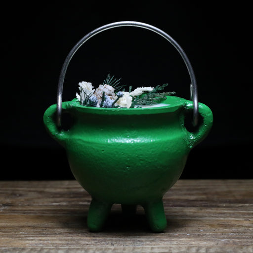Merry Magick Green Cauldron Candle