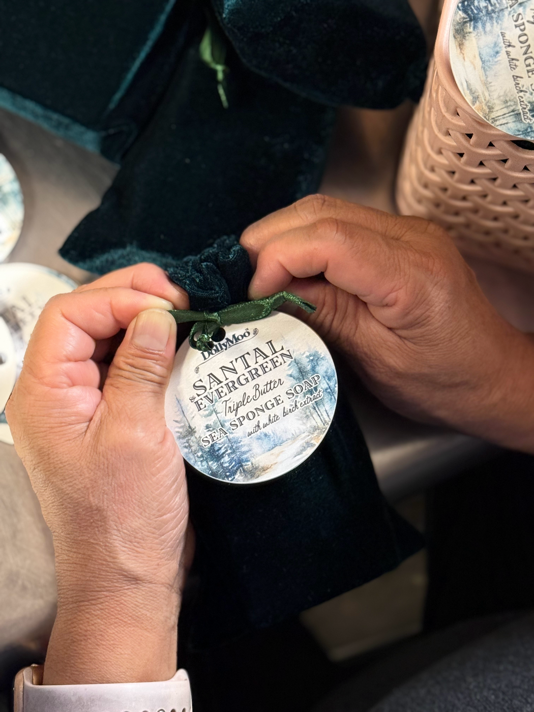 Santal & Evergreen Sea Sponge Soap