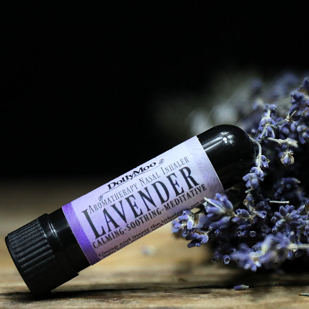Lavender aromatherapy nasal inhaler with essential oils