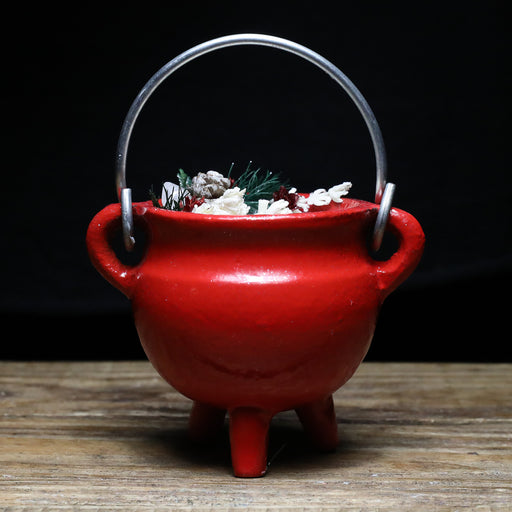 Merry Magick Red Cauldron Candle