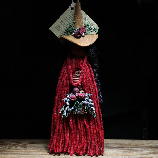 Crimson Handmade Winter Kitchen Witch
