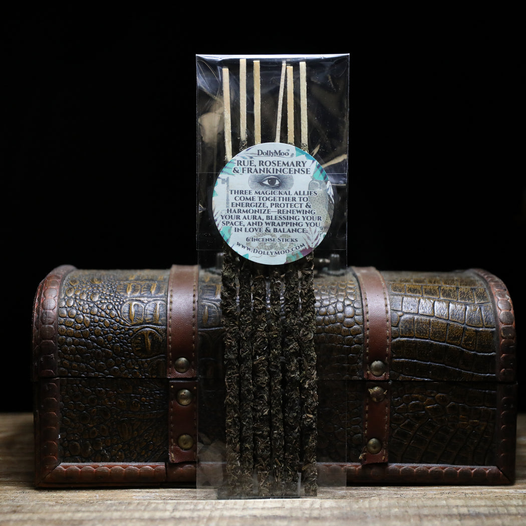 Rosemary, Rue & Frankincense Resin Dipped Incense