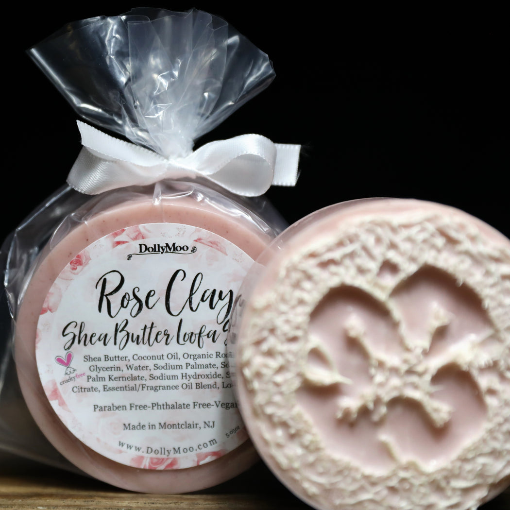 Rose Clay Shea Butter Loofah Soap